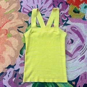 SQUARE NECK, CROSS BACK, FITTED, RETRO TANK